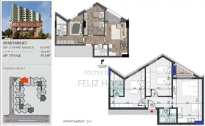 SHITET APARTAMENT 2+1 LAPRAKE 170.000 EURO
