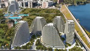 SHITET APARTAMENT 2+1+2 LAKE VIEW 600.000 EURO