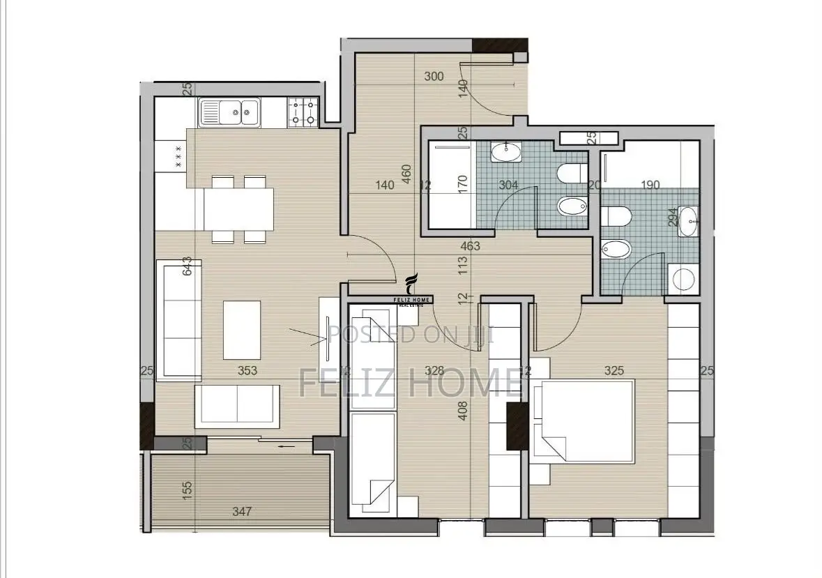 SHITET APARTAMENT 2+1 UNIVERS CITY 13.200.000 LEKE