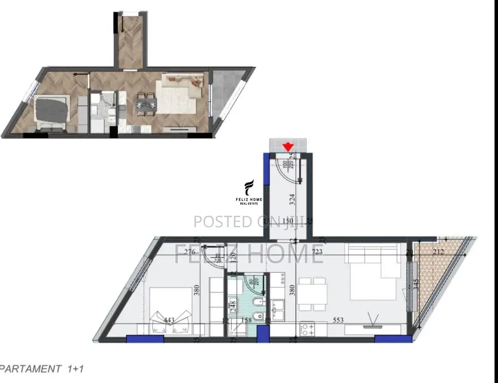 SHITET APARTAMENT 1+1 LAPRAKE 134.000 EURO