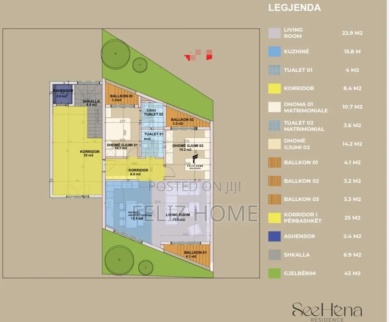 SHITET APARTAMENT 2+1 TEG 336.000 EURO