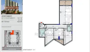 SHITET APARTAMENT 3+1 ZOGU I ZI 245.000 EURO