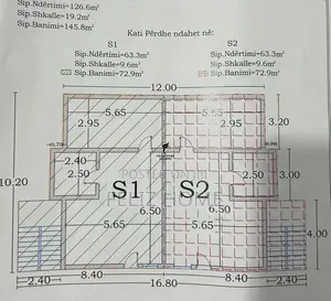 SHITET VILE 293 M2 FRESK 400.000 EURO