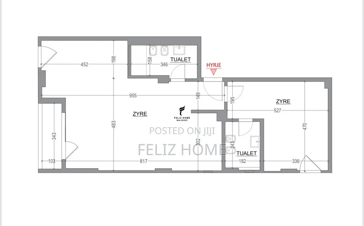 ZYRE ME QERA 100M2 STADIUMI DINAMO 130.000 LEKE
