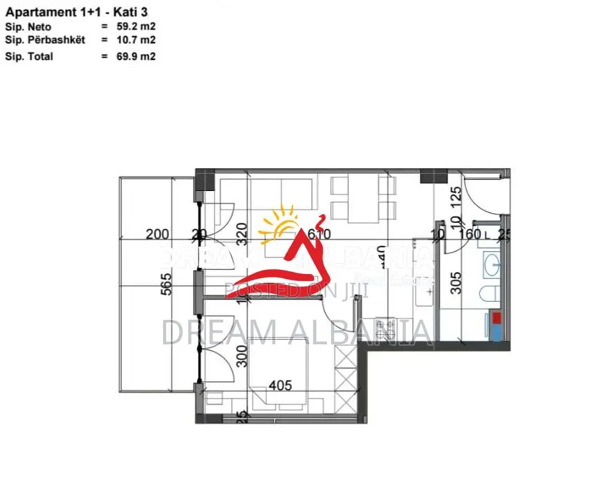 Apartamente 1+1 ne shitje te Viva Residence prane Globe, Tirane (ID 41