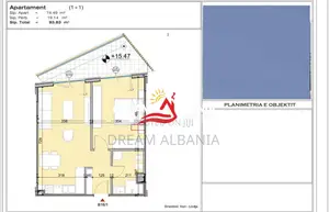 Apartament 1+1 ne shitje ne Pallat te Ri drejt perfundimit tek Liqeni 