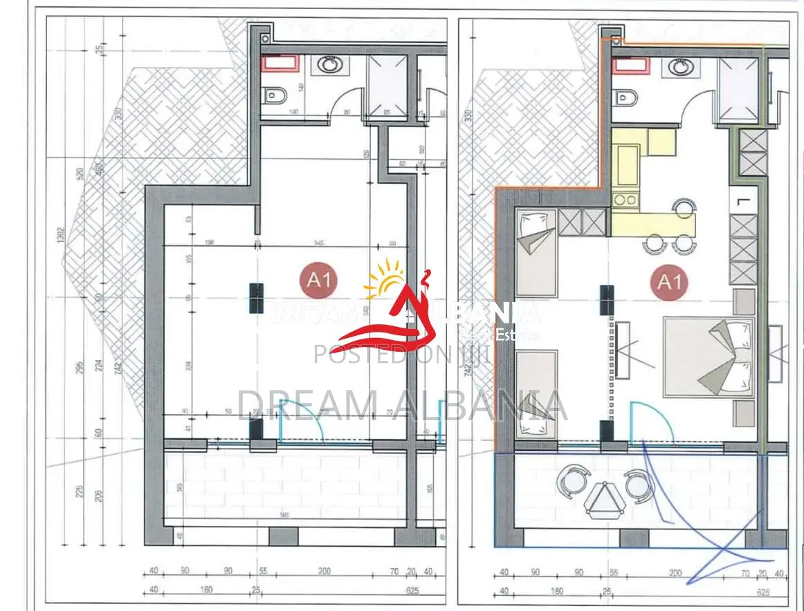 Apartament 1+1 me verande ne shitje ne Dhermi prane Drymades inn (ID 4