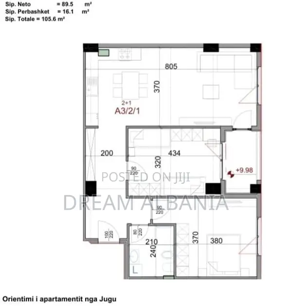 Shitet Apartament 2+1 Rruga Dritan Hoxha, Kompleksi Aura (ID 41212109)