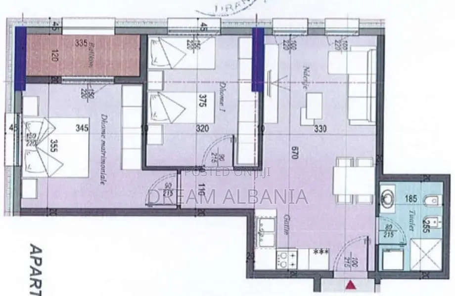 Shitet Apartament 2+1 Ish Dogana, Tek Tirana Entry (ID 41212106)