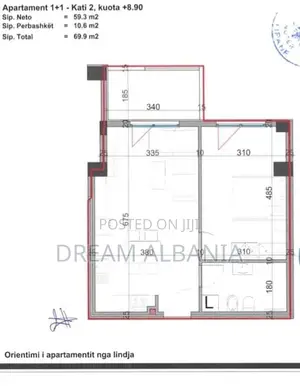Apartament 1+1 ne Shitje ne Rrugen e Kavajes, Prane Qendres Globe (ID 
