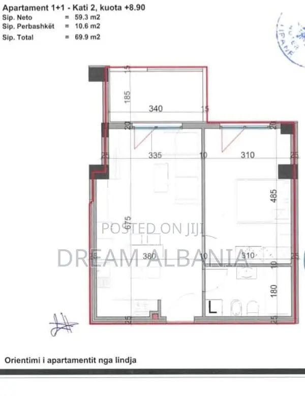 Apartament 1+1 ne Shitje ne Rrugen e Kavajes, Prane Qendres Globe (ID 