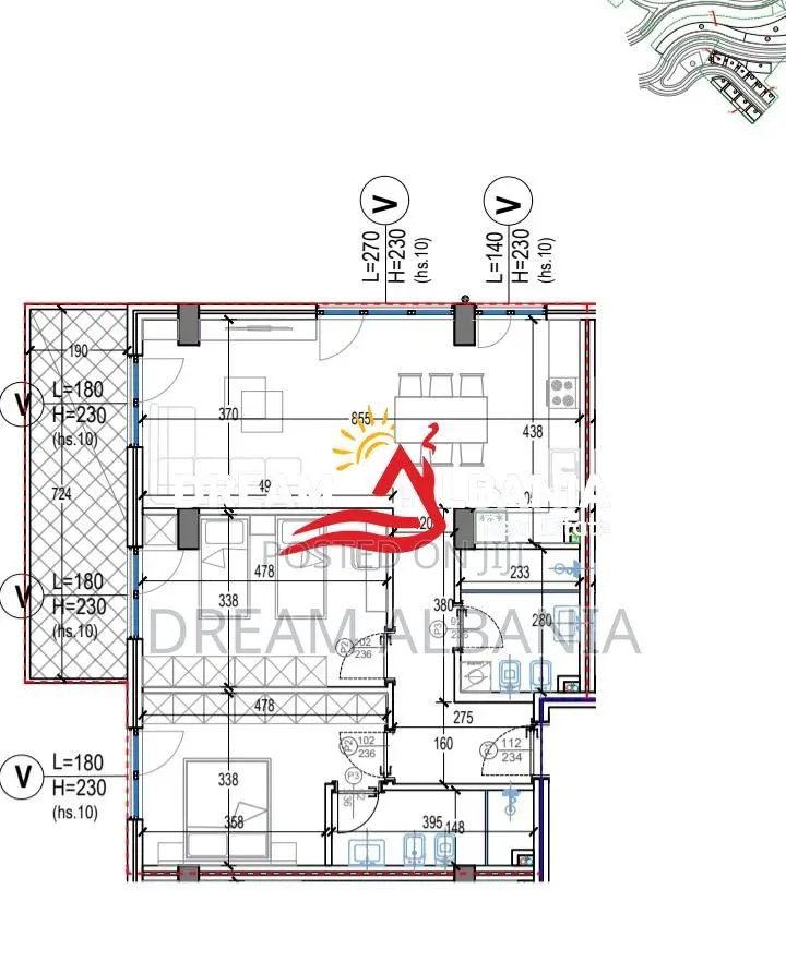 Apartament 2+1+2 tek Residenca Kodra e Diellit 2 (ID 41212205)