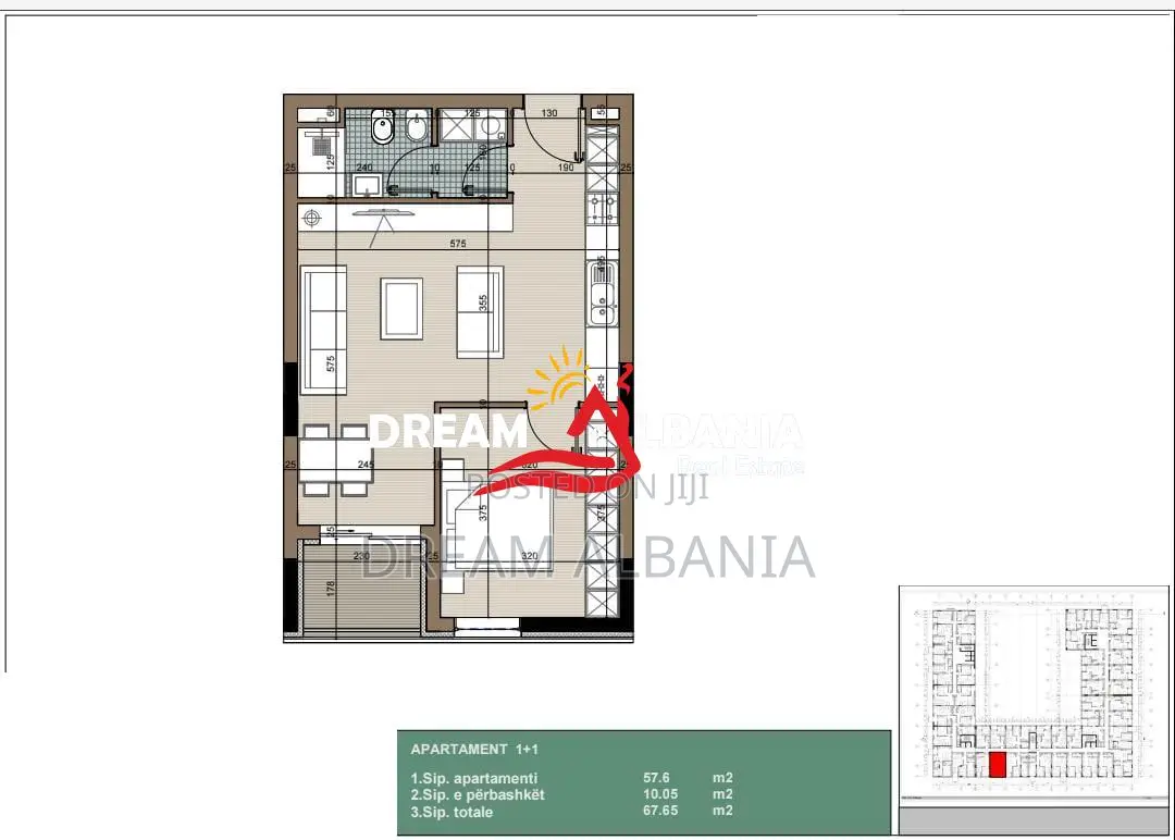 Apartament 1+1 ne ndertim ne shitje ne zonen e Kamzes (ID 41111082)