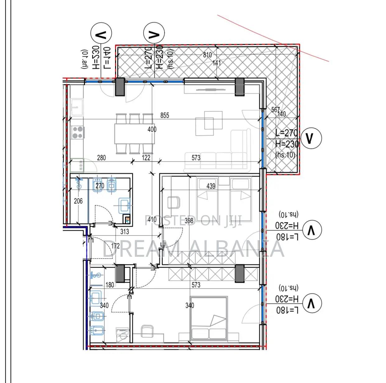 Apartament 2+1+2wc ne shitje tek Rezidenca “Kodra e Diellit”, Tirane (