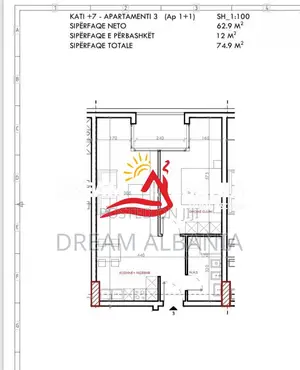Apartment 1+1 ne shitje ne zonen e Astirit ne Tirane (ID 41111542)