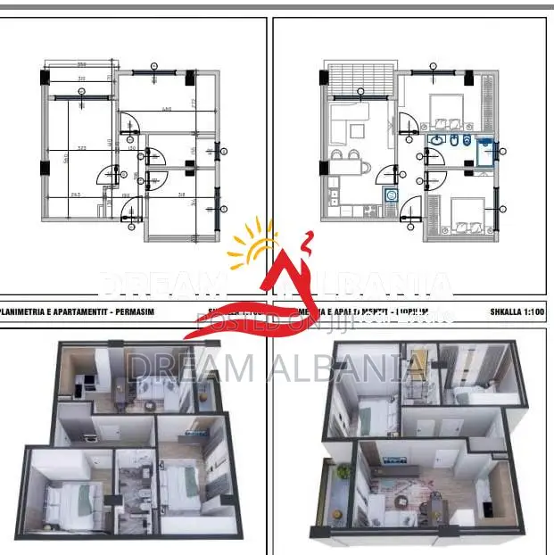 Apartamente 2+1 ne Golem prane Epidamn White Sensation (ID 41212224)
