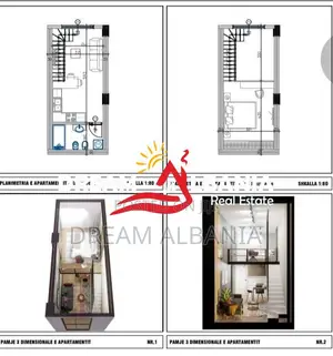 Shiten apartamente 1+1 duplex ne Golem prane Epidamn White Sensation (