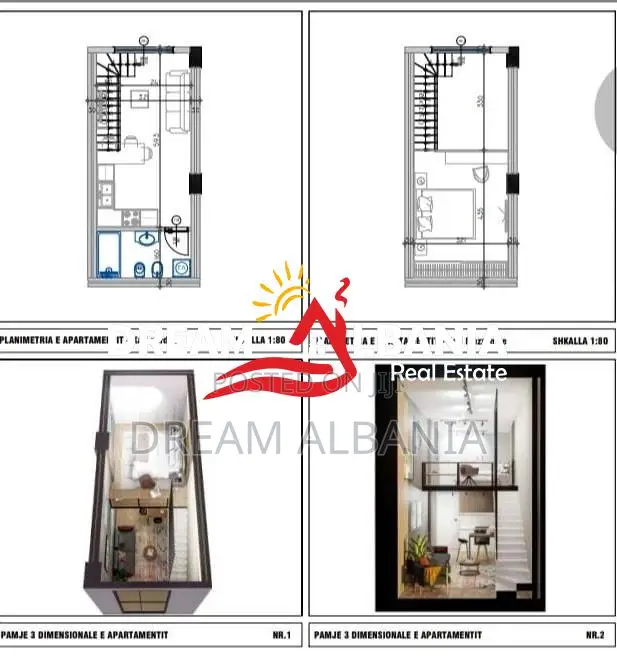 Shiten apartamente 1+1 duplex ne Golem prane Epidamn White Sensation (