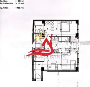 2 Apartamente 2+1 ne shitje tek Bulevardi i Ri, ne rrugen Karl Gega ne
