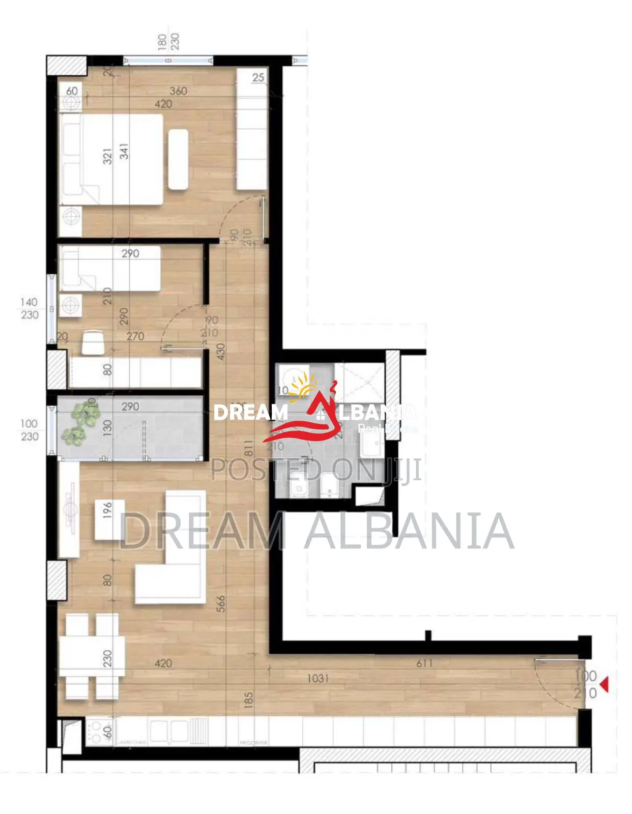 Apartament 2+1 tek Kompleksi Turdiu (ID 41212276)
