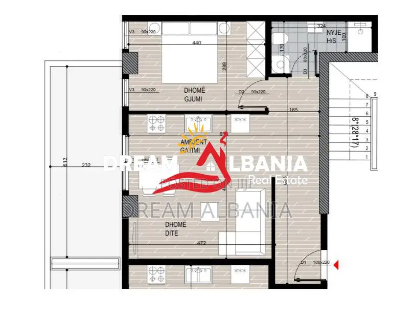Apartament 1+1 Ne Shitje Te Fusha E Aviacionit (ID 41111144)