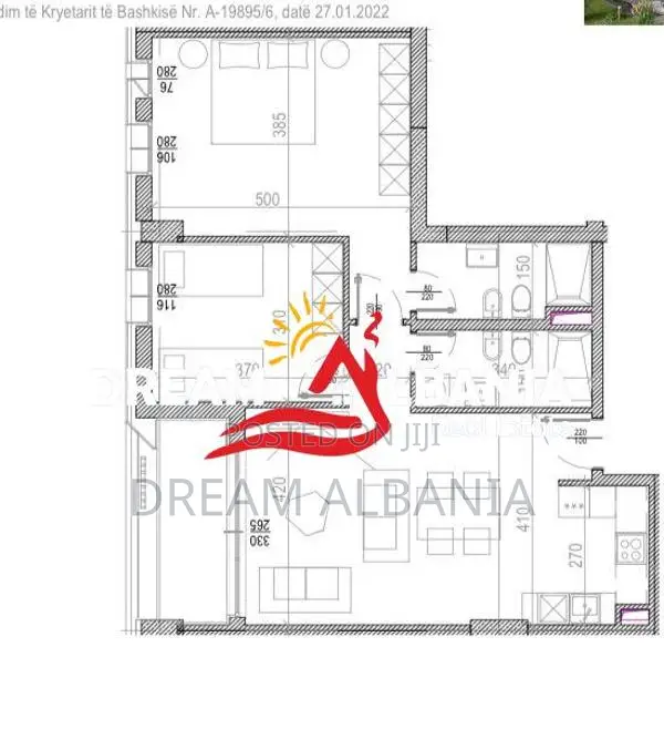 Apartament 2+1+2 Ne Shitje Te River Side Residence (ID 41212234)