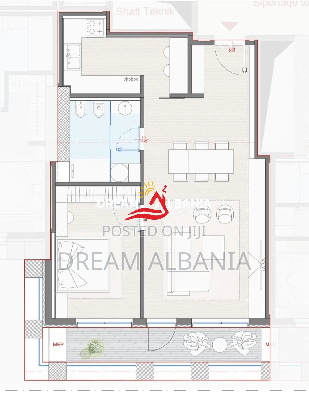 Apartament 1+1 ne Shitje Tek Kompleksi Manhattan, Zogu i Zi Tirane (ID