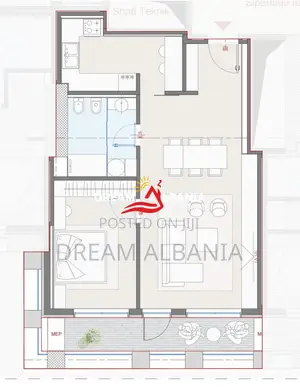Apartament 1+1 ne Shitje Tek Kompleksi Manhattan, Zogu i Zi Tirane (ID