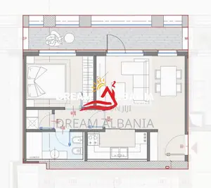 Apartament 1+1 ne Shitje Tek Kompleksi Manhattan, Zogu i Zi Tirane (ID