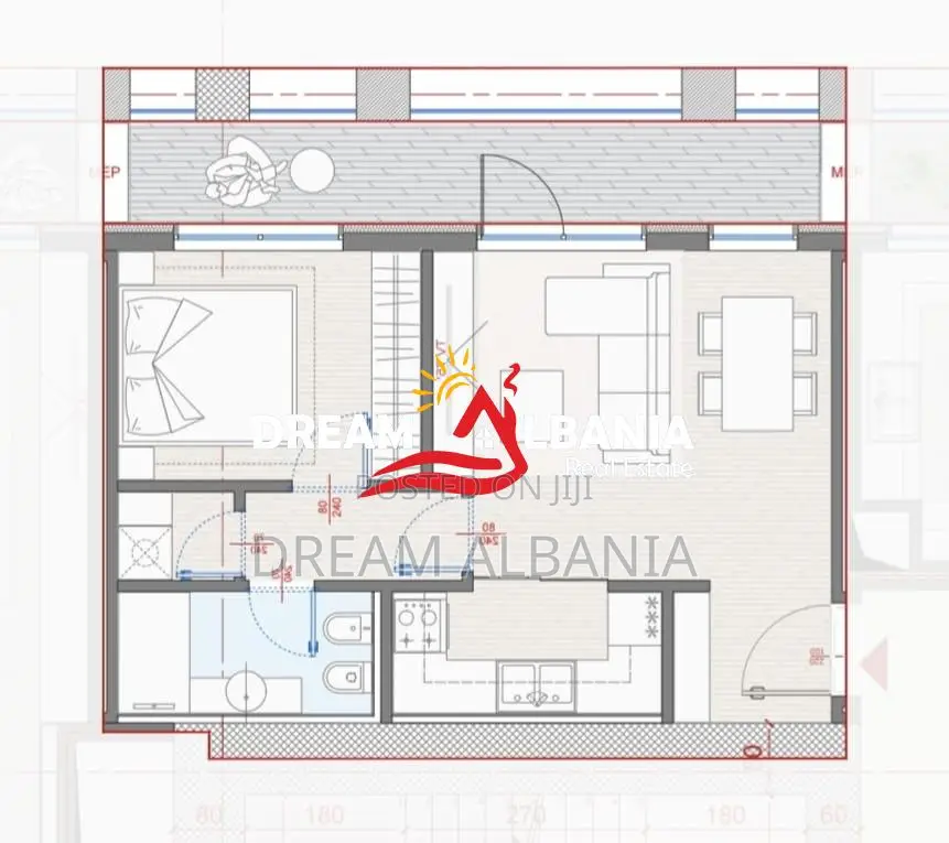 Apartament 1+1 ne Shitje Tek Kompleksi Manhattan, Zogu i Zi Tirane (ID
