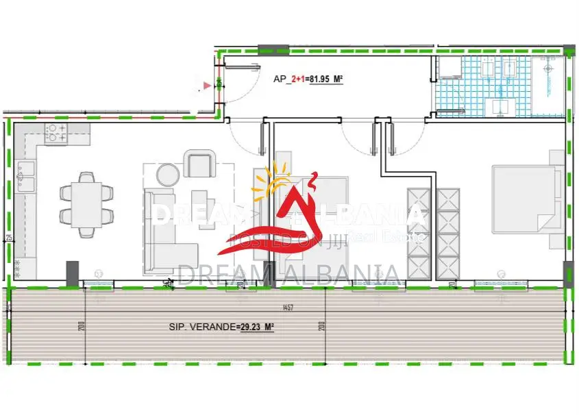 Apartament 2+1 Ne Shitje Te Kamez (ID 41212254)