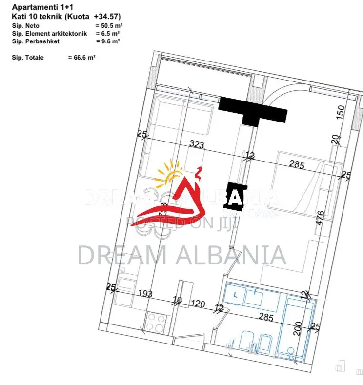 Apartament 1+1 Ne Shitje Prapa Globe (ID 41111581)