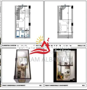 Shiten apartamente 1+1 duplex ne Golem prane Epidamn White Sensation (
