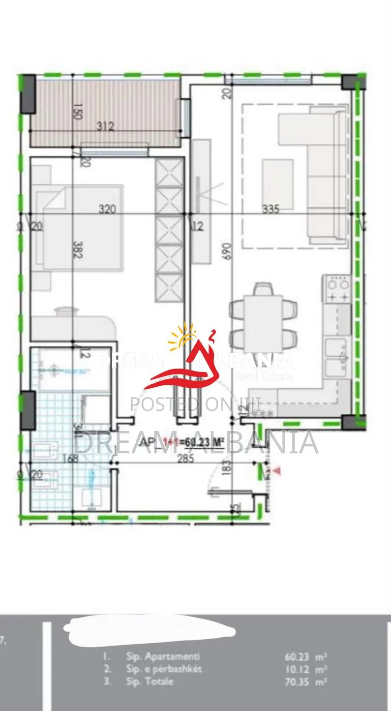 Apartament 1+1 Ne Shitje Te Kamez (ID 41111594)