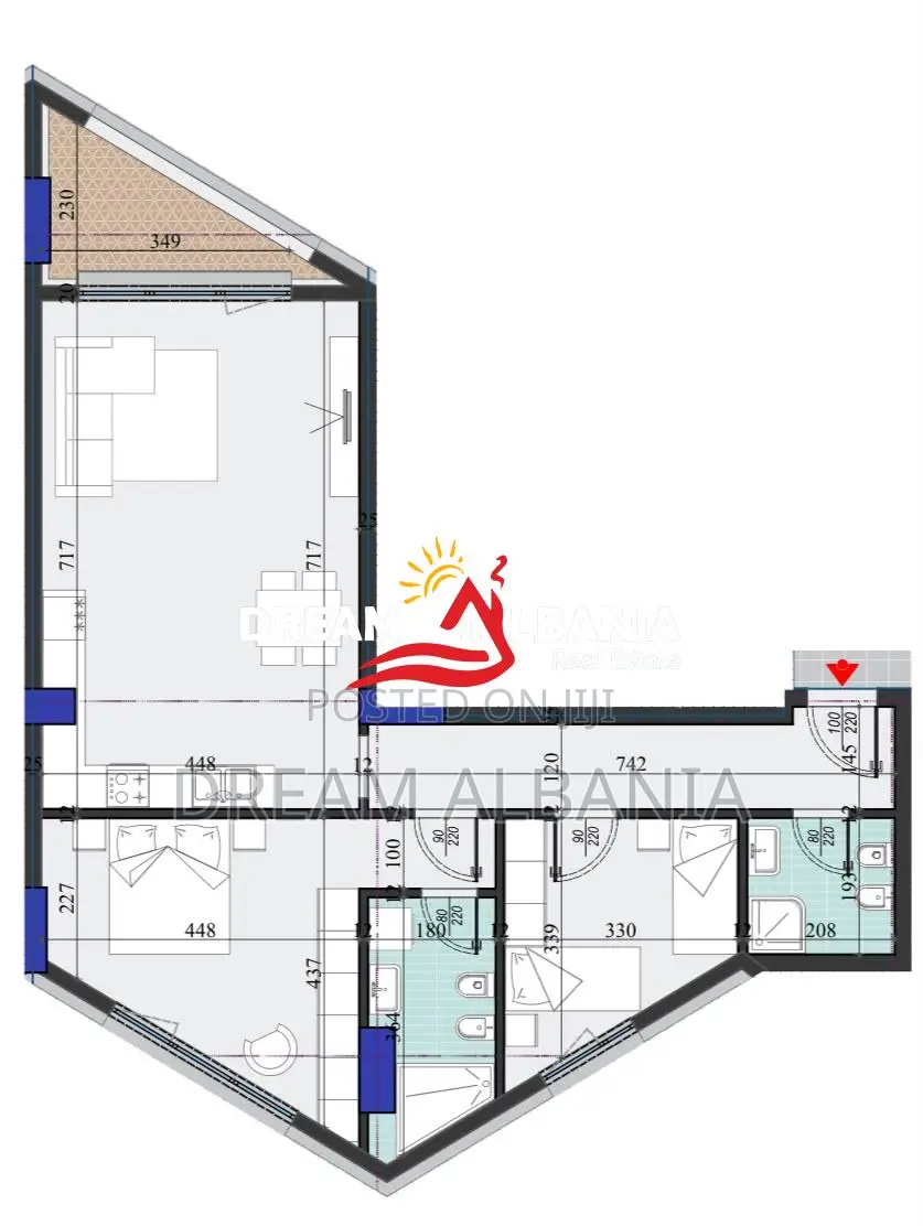 Apartament 2+1+2 Ne Shitje Te Colonade (ID 41212271)
