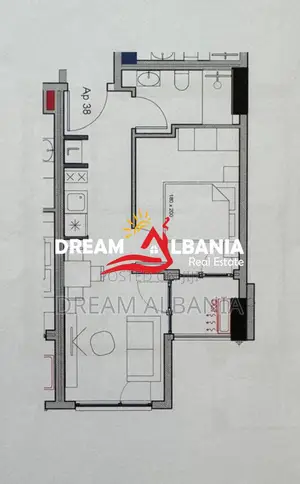 Apartament 1+1 Ne Shitje Te Pallati Me Shigjeta (ID 41111536)