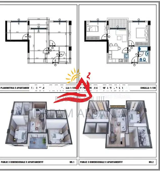 Apartamente 2+1 ne Golem prane Epidamn White Sensation (ID 41212224)