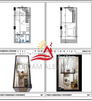 Shiten apartamente 1+1 duplex ne Golem prane Epidamn White Sensation (