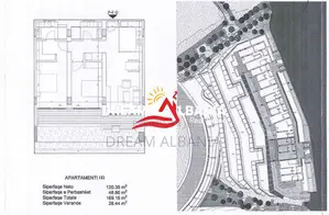 SHITET Apartament 2+1+Verand+Parkim ne Green Coast, Palas, Himare (ID 