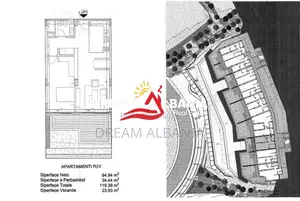 SHITET Apartament 1+1+Verand+Parkim ne Green Coast, Palase, Himare (ID