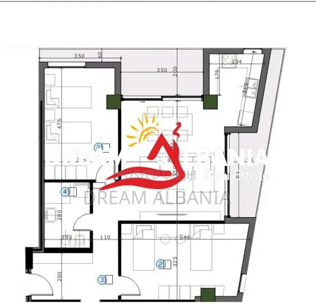 Shitet apartament 2+1 ne zonen e Astirit prane Rezidenca Klensi (ID 41