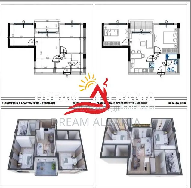 Apartamente 2+1 ne Golem prane Epidamn White Sensation (ID 41212224)