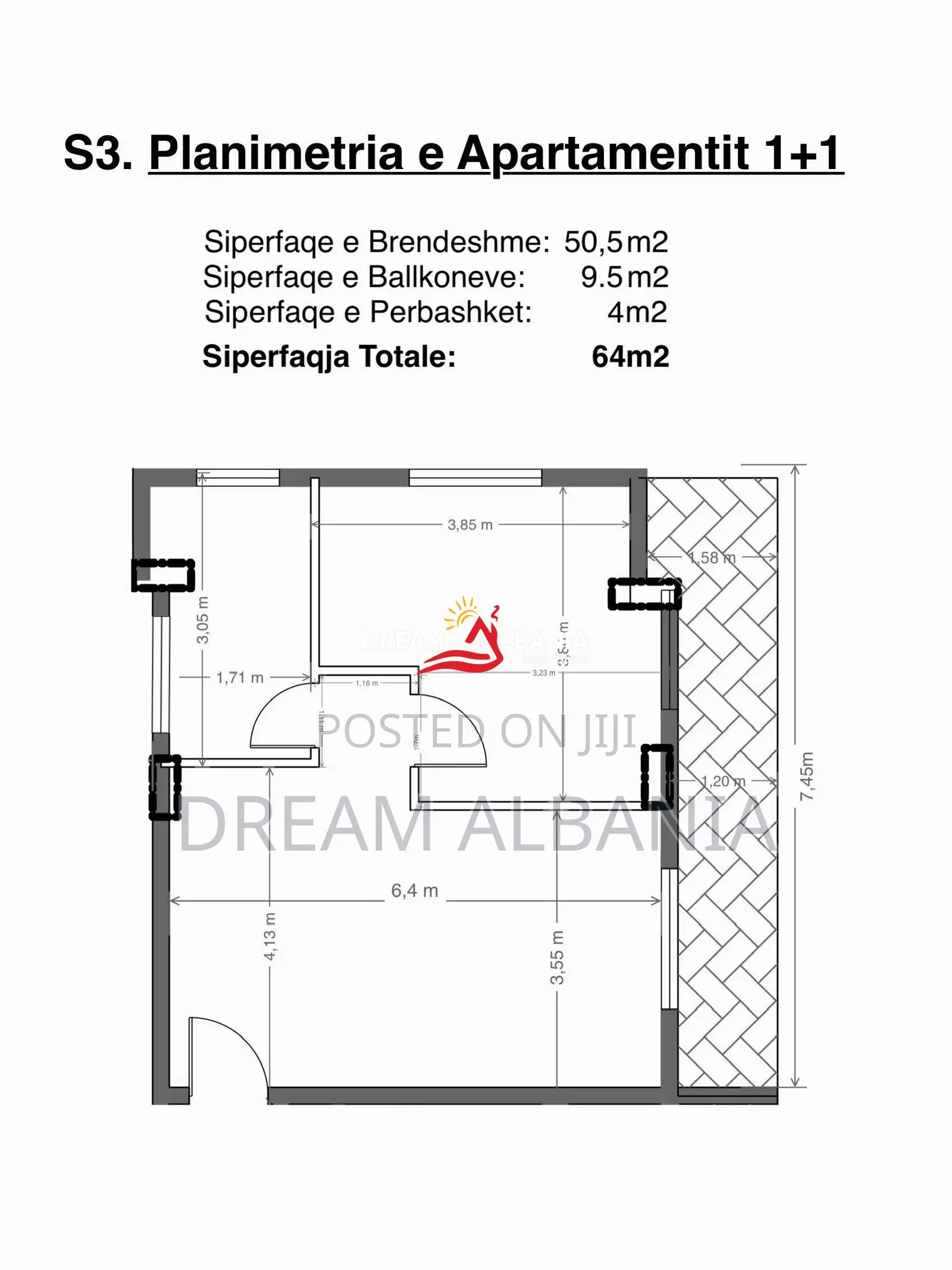 Apartament 1+1 Ne Shitje Te Kodra E Diellit (ID 41111613)