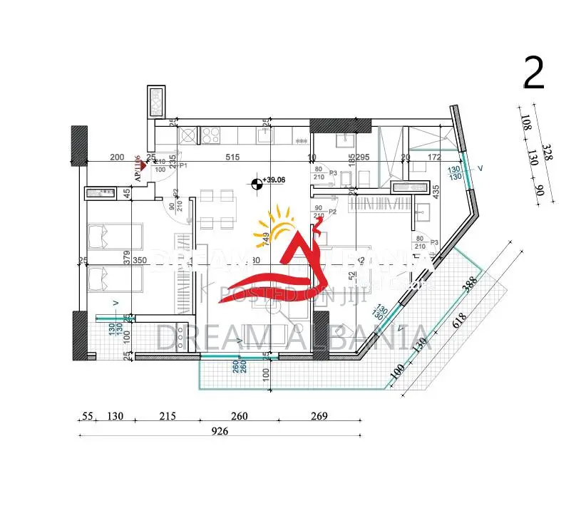 Shiten 2 Apartamente 2+1 tek Rezidenca Shqiponja Square Building, Tira