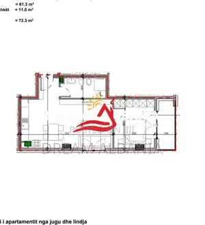 Shiten 5 Apartamente 1+1 tek Ministria e Jashtme, Sol Residence (ID 41