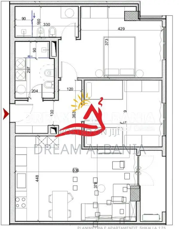 Shiten Apartamente 2+1 ne Porcelan prane Klanit ( ID 41212207 )