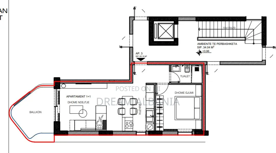 Apartament ne shitje 1+1 me pamje nga deti Rruga Butrinti Sarande (411