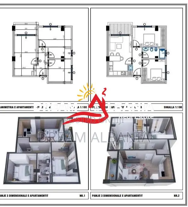 Apartamente 2+1 ne Golem prane Epidamn White Sensation (ID 41212224)