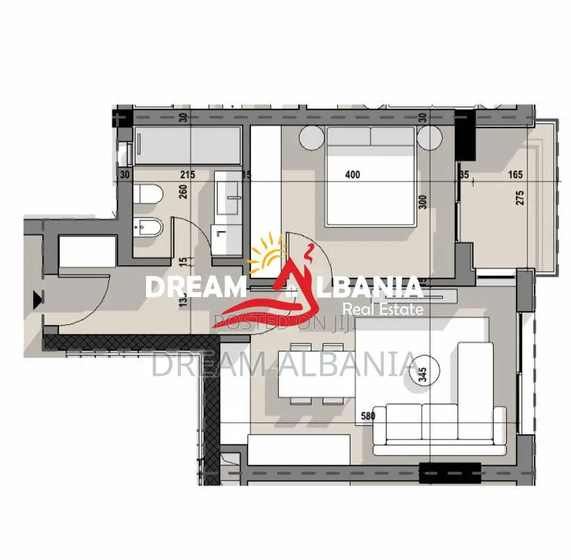 Apartament 1+1 Ne Shitje tek Residenca Ajka, 5 Maji (ID 41111579)