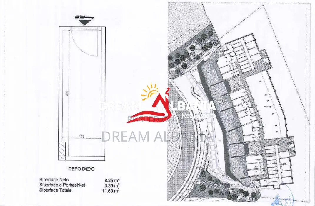 SHITET Apartament 2+1+Verand+Parkim ne Green Coast, Palas, Himare (ID 